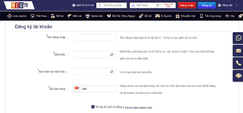 Hướng dẫn đăng ký NEO79 chi tiết chỉ với vài bước đơn giản