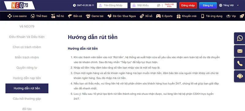 Một số người chơi có thể hoang mang khi gặp lỗi rút tiền không thành công